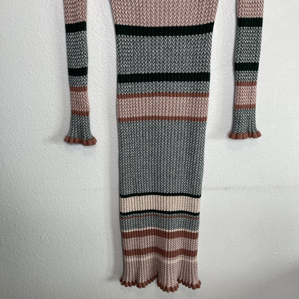 Sweet Generis Ribbed Multi Colorblock Midi Dress S/M View 4